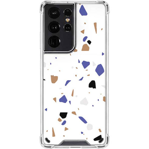 White Terrazzo Galaxy S21 Ultra 5G Clear Case